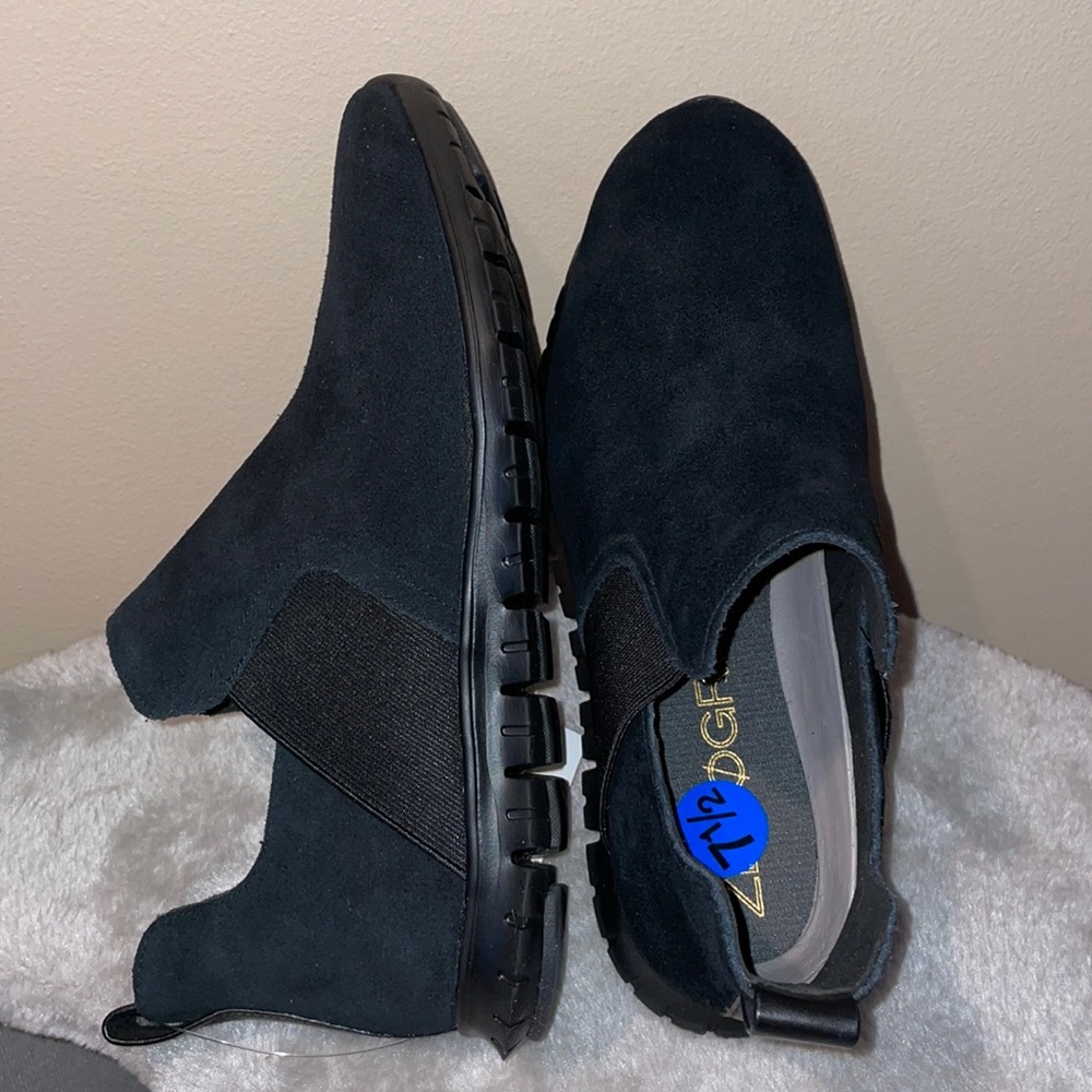Cole Haan black suede boots ZeroGrand size 7.5